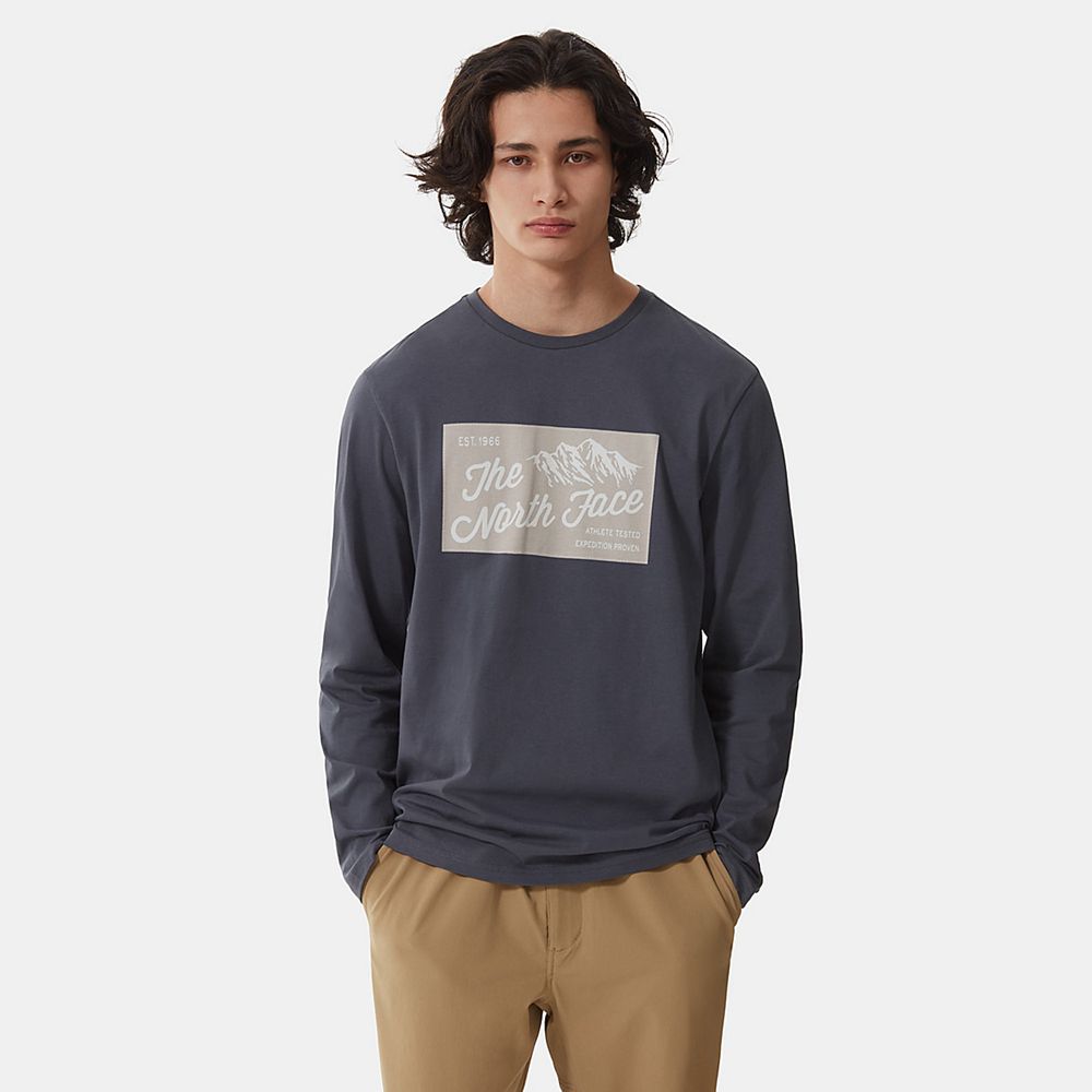 The North Face Long Sleeve Mens Australia - The North Face Image Ideals Long-Sleeve Grey (EDA-623571